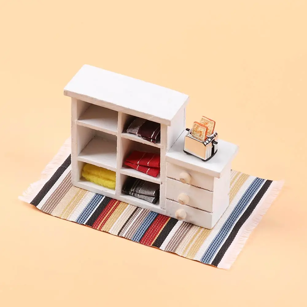 Tapete de Tecelagem Miniatura Estilo Turco, Decoração Mini Casa, Coberturas de Chão, Acessórios de Dollhouse