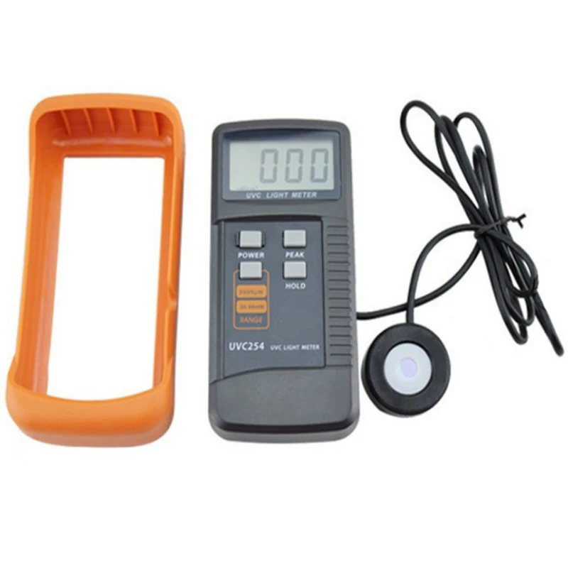 UVC254 UVC Light Meter Narrow-band Spectrum 248nm-262nm Digital UV Radiation Intensity Detector Resolution:1uW/cm2 UV Meter 4