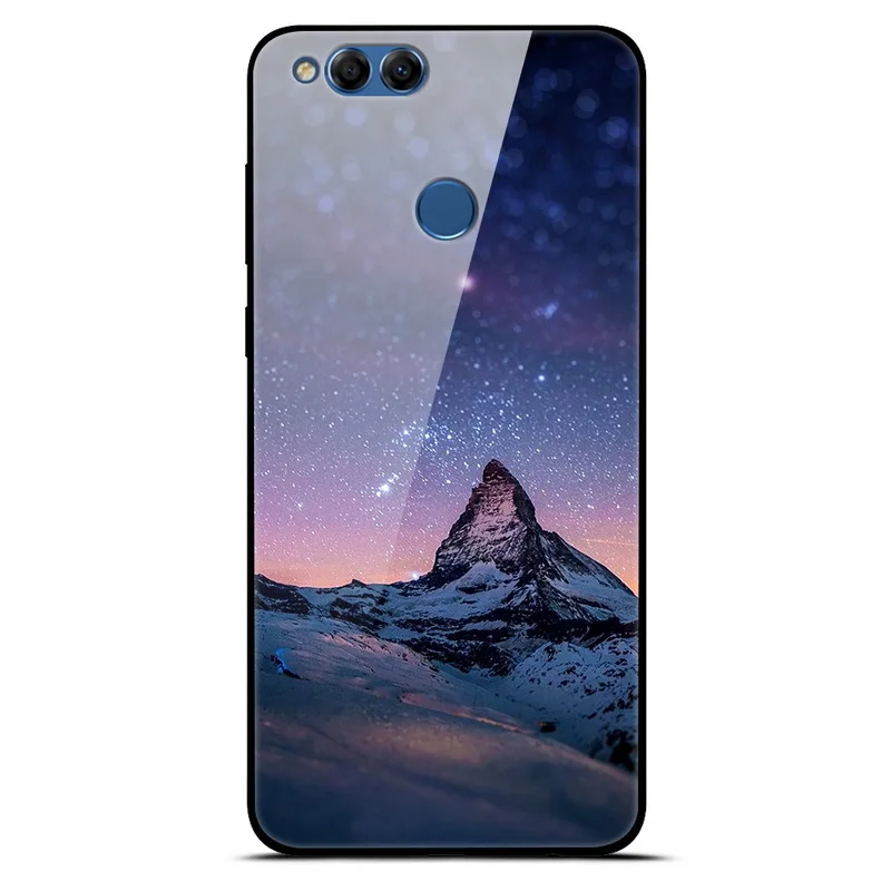 Чехол из закаленного стекла для huawei Honor 7X, задняя крышка из поликарбоната, защитный чехол для телефона huawei Honor 7X7 X X7, мягкий чехол-бампер из ТПУ 5,93 дюйма