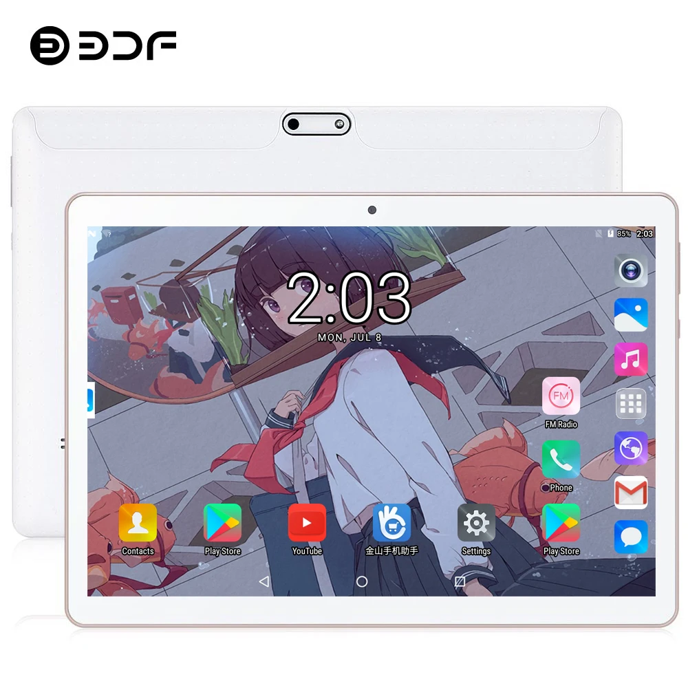 BDF 2019 планшет 10 дюймов Android 7,0 планшетный ПК 4 ГБ/64 Гб Восьмиядерный 3G телефон планшет две sim-карты 1280*800 ips андроид планшет 10,1