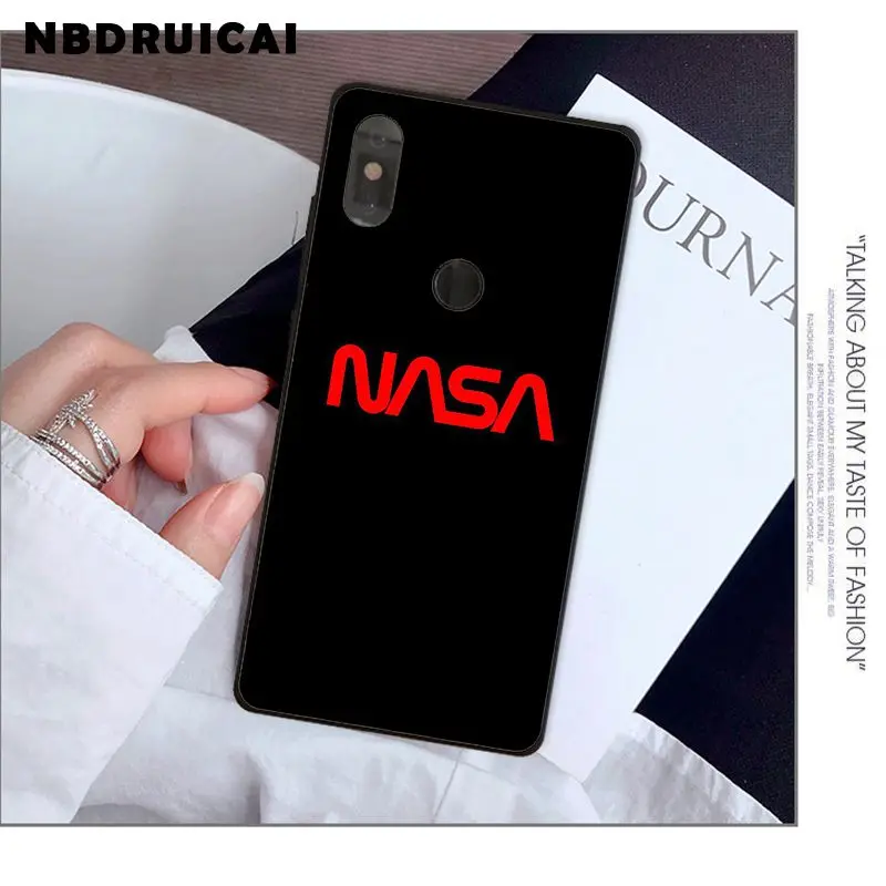 NBDRUICAI Fashion American Aerospace Brand Silicone Phone Case for Xiaomi 8 9 se 5X Redmi 6pro 6A 4X 7 5plus note 5 7 6pro