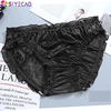 New Women's Panties Large Size Mid Waist Ruffle Milk Silk Sexy Briefs Underwear Plus Size Elastic Silky Women Underpants 50-80Kg ► Photo 3/6