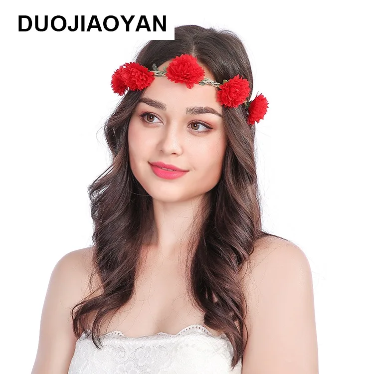 

Multi-Blooming New Style Model Fabric Small Flower Elastic Ribbon Scenic Area Holiday Travel Headband Accessories