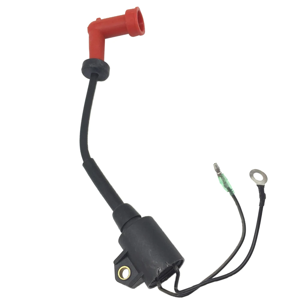 Ignition Coil with Rubber Hat Kit for Yamaha Outboard 9.9/15HP (2 stroke) Motors