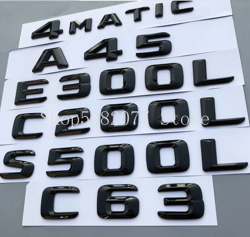 Одежда с буквами и цифрами Эмблема для Mercedes Benz AMG 4matic A45 A260 C200L E300L S400L CLA200 стайлинга