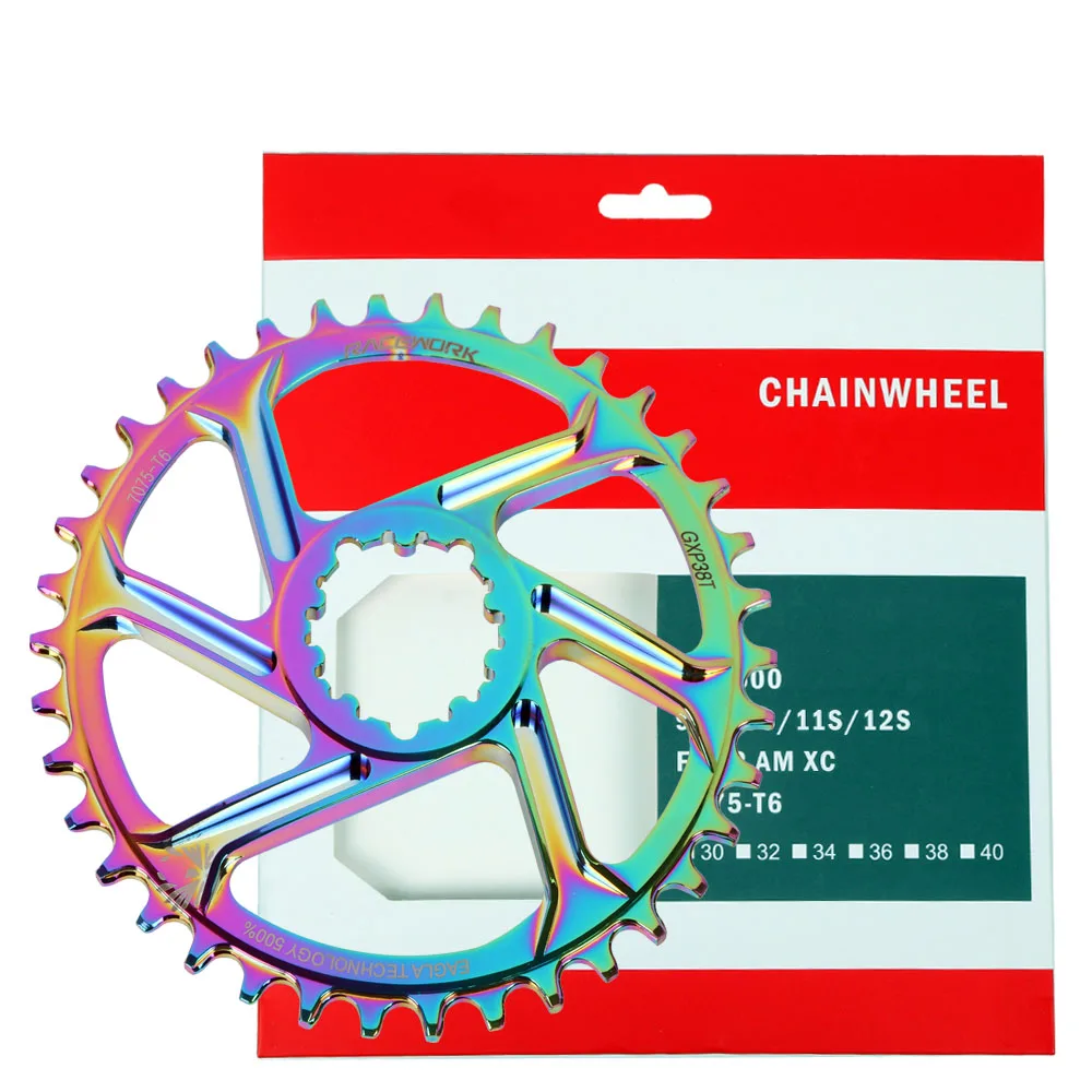 Велосипедная Звездочка RACEWORK MTB 1*12S звездочки с прямым креплением 32/34/36/38T для SRAM GXP