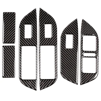 

Carbon Fiber 3D Sticker Window Panel Switch Button Frame Cover Trim Interior Accessories for Touareg 2011-2018