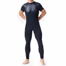 Мужские брюки из искусственной кожи, боди, Мужская одежда, борцовка, комбинезон, трико, комбинезон на молнии, вечерние, для сцены, танцев, Клубная брюки