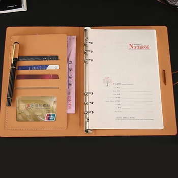

Faux Leather Notebook Cover Strap Loose Leaf Notepad Notebook Diary Journal Stationery agenda 2020