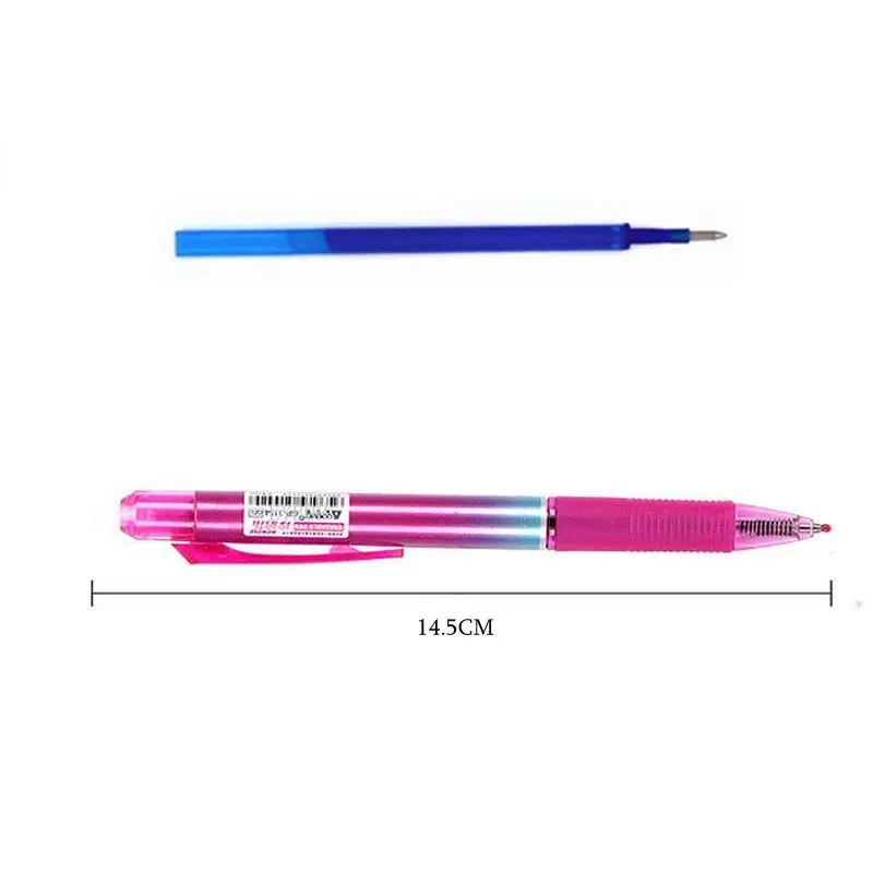 8Pcs/Set 0.5mm Black Blue Ink Gel Pen Erasable Refill Rod Erasable Pen Washable Handle Gel Ink Pens School Office Stationery