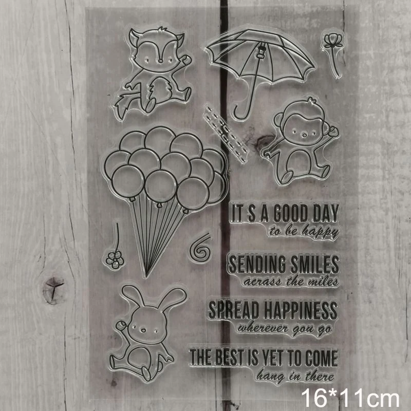 Clear Stamps 4 Прозрачные штампы для скрапбукинга, кролика, лисы, новинка, резиновые штампы, прозрачные, силиконовые, вечерние, для изготовления открыток, stempel, Бумажный шаблон - Цвет: Clear Stamps 4