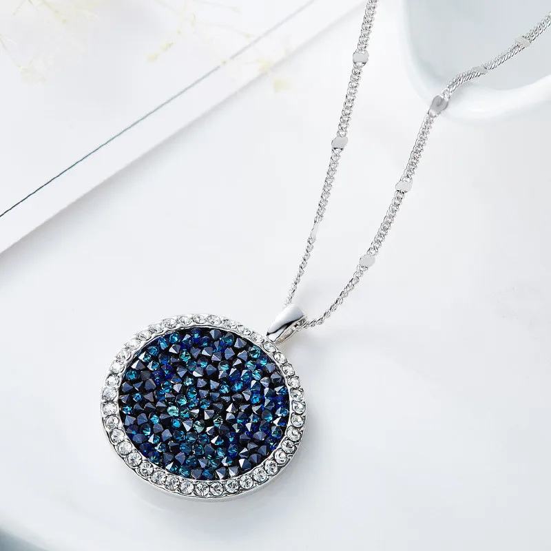 Ms Betti 2021 Spring Clearance Round Rhinestones Pendant Necklace New Design Girl's Gift For Women's Day Wedding Party Jewelry
