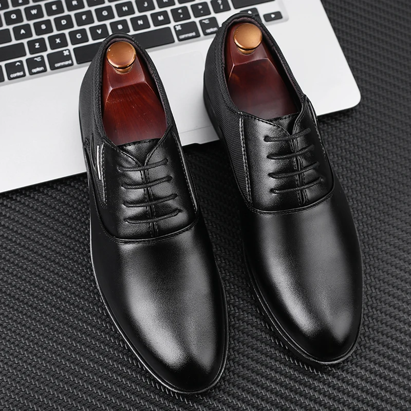 38-48 Мужская официальная обувь Удобная стильная деловая официальная обувь для мужчин#8812