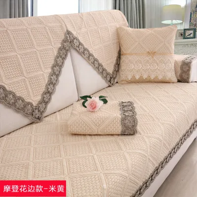 

Cotton sofa cushion, four seasons universal cotton cushion, autumn and winter simple modern non-slip towel cover