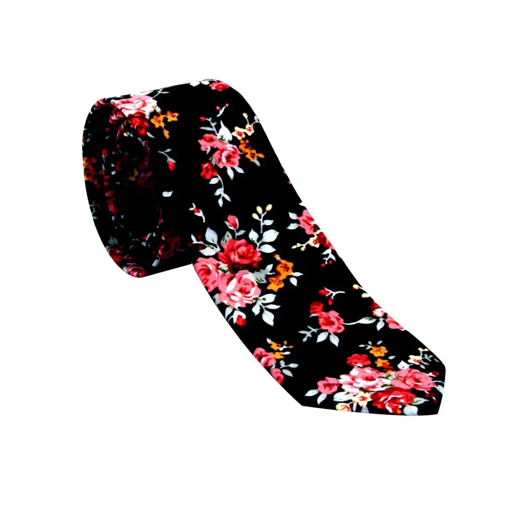

2019 HEALMEYOU Floral Ties For Men Printed Cotton Tie Mens Ties 6cm Slim Neck Tie Skinny Necktie For Wedding Party