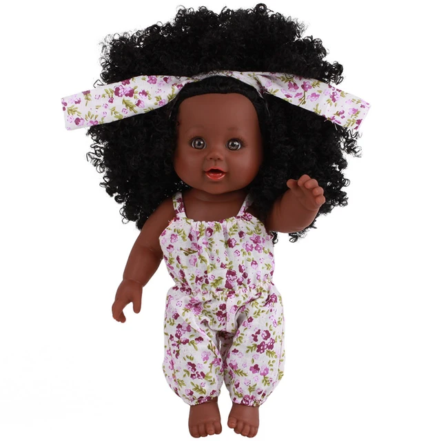 Poupée afro-américaine Reborn noire, 30cm, 30cm, cheveux Afro, jouet  réaliste, bébé, pour fille - AliExpress