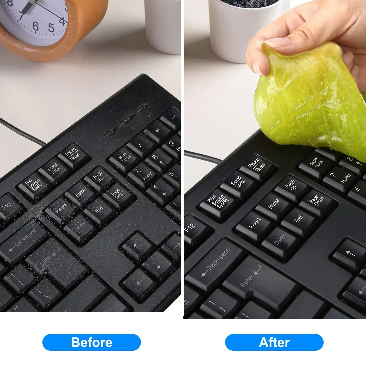 MECO 2PCS Cleaning Gel Universal Dust Cleaner Gel Remover Keyboard Cleaning Tools For PC Computer Keyboards Car Camera Printers