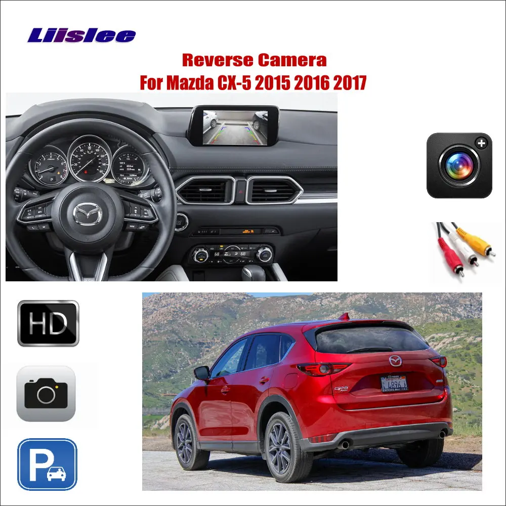 

Car Reverse Rear View Camera For Mazda CX-5 CX 5 CX5 2013 2014 Compatible With Original Screen Monitor RCA Adapter Connector