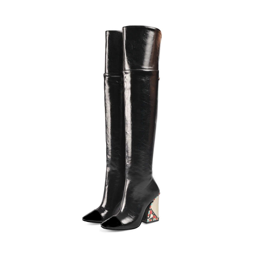 DORATASIA New Luxury Brand Over The Knee Boots Ladies Thigh High Boots Women Runway Show High Heels Shoes Woman 33-43