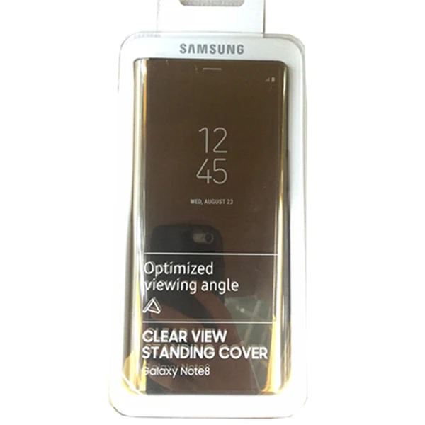 Samsung вертикальный зеркальный защитный чехол для телефона для samsung Galaxy Note 8 Note8 N9500 N9508 SM-N950F зеркальный чехол для телефона - Цвет: Gold