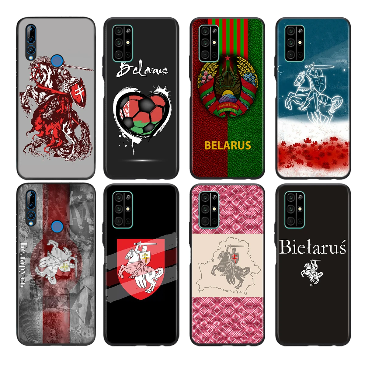 Силиконовый чехол с флагом Беларуси для Honor 30 30i 10i 30S V30 V20 9N 9S 9A 9C 20S 20E 20 7C Lite Pro