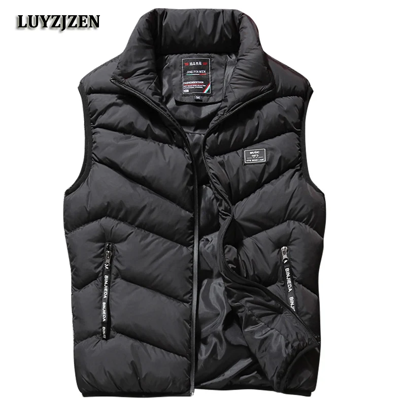 Goede L 8XL Mouwloos Vest Mannen Lente Herfst Nieuwe Mode Toevallige Jassen Mannelijke Katoen Gevoerde Heren Vest Mannelijke Jas Dikker vest K88