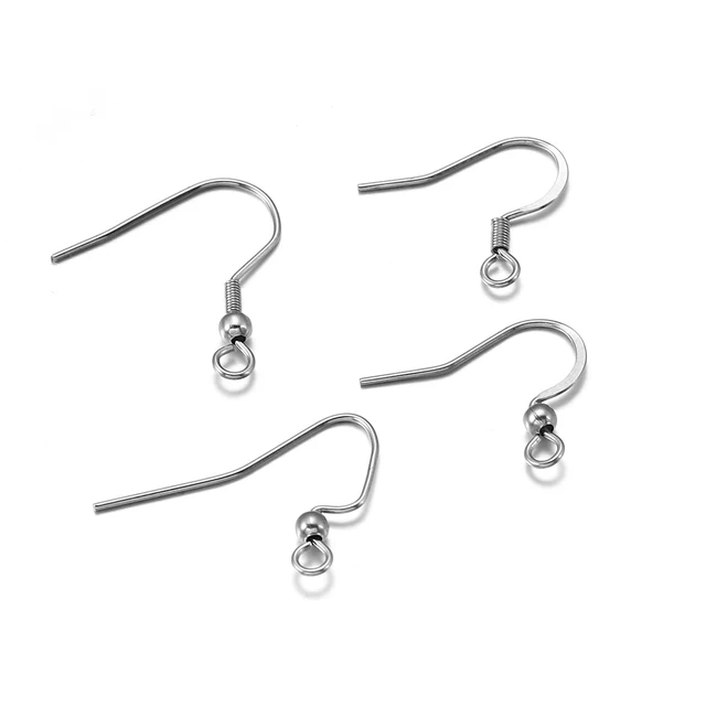 50pcs French Earrings Stainless Steel Hook Clasps Allergic Free DIY Jewelry  Maki