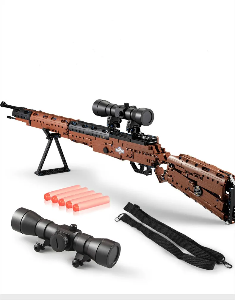 

Toy GUN Replica Bullet launch Building Blocks Technic Automatic Arms Weapon Sniper Gun Building-Bricks Kits Toys for Children .