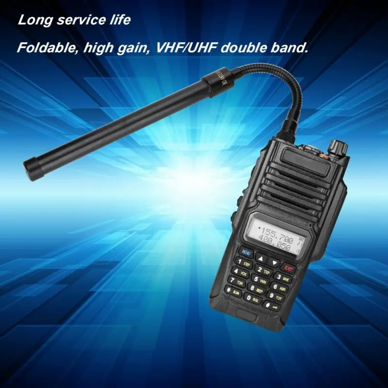 

Walkie Talkie Radio Antenna Dual Frequency Foldable Fit For Baofeng UV-XR UV-S9