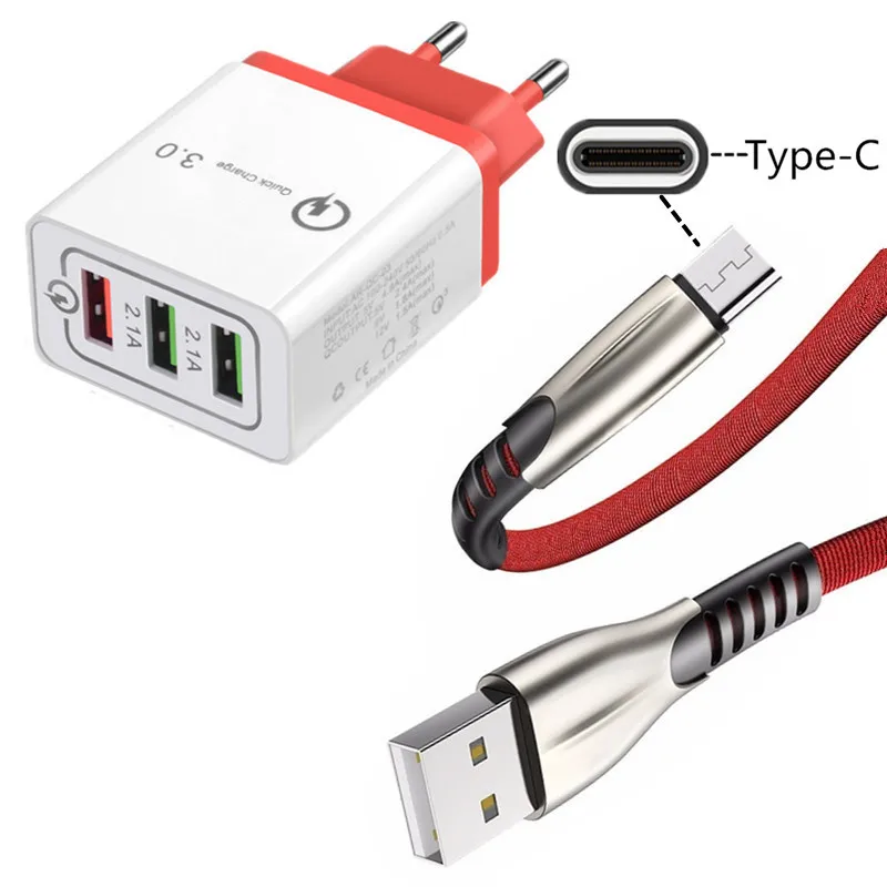 Ковбойский USB кабель QC 3 0 быстрое зарядное устройство type C зарядный провод для samsung