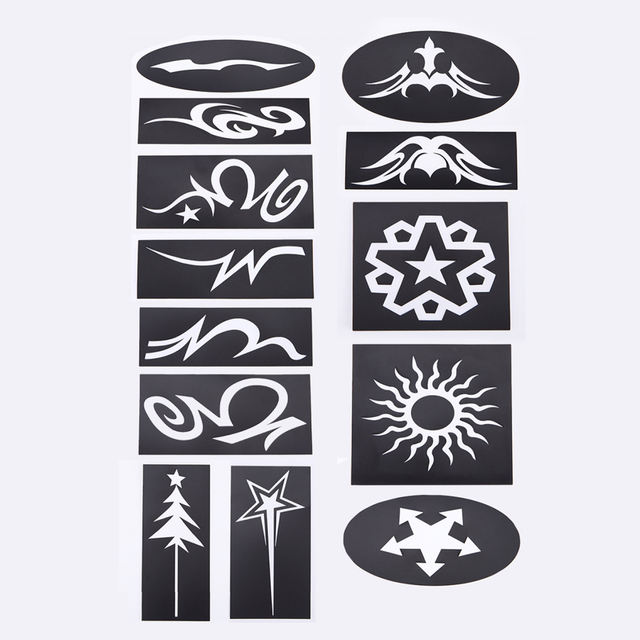 20pcs/set Fashion Hair Styling Tattoo Template Stencil Trimmer DIY
