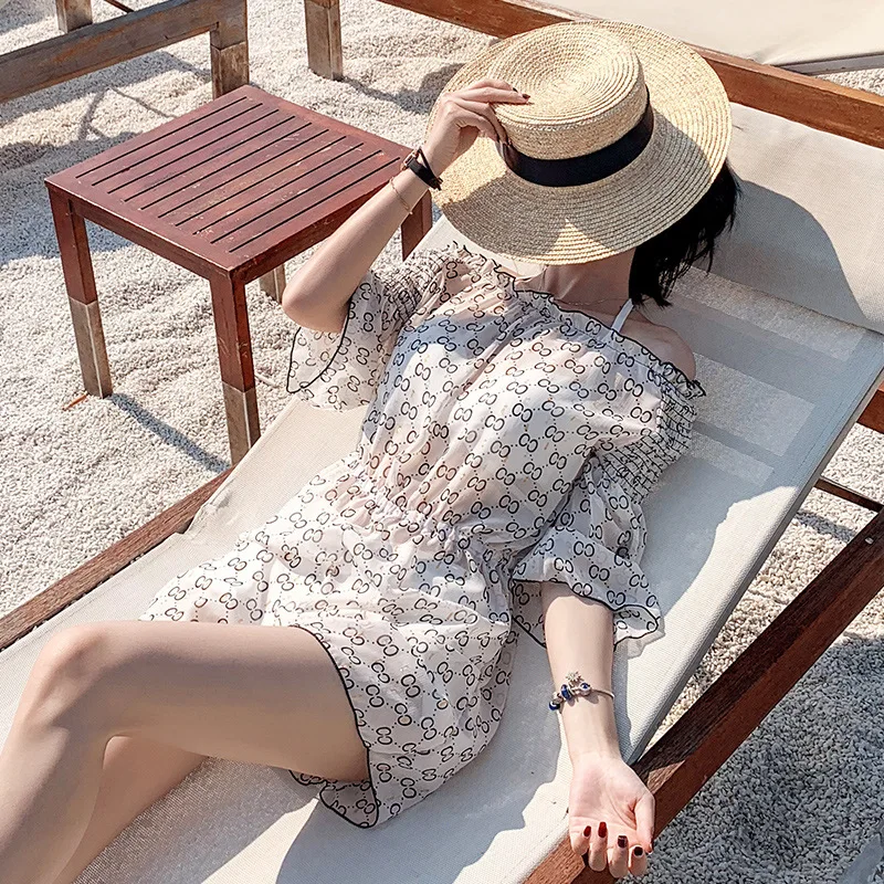 

Bathing Suit Women's Three-piece Set 2019 New Style Fashion Hot Springs Online Celebrity-Large Size Tour Bathing Suit Belly Cove