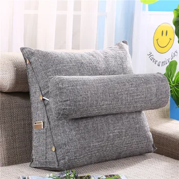 

Bedside triangle cushion solid color cotton and linen removable and washable linen cushion bay window tatami sofa cushion