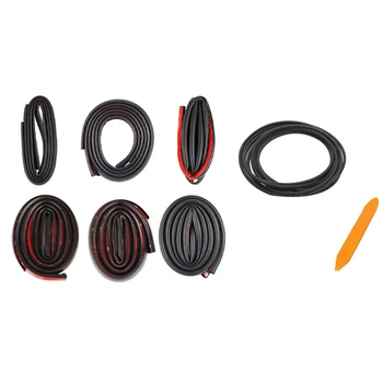 

2 Set Car Accessories: 1 Set Soundproof Strip Weather Stripping Wind Noise Reduction Kit & 1 Set Noise Reduction Kit