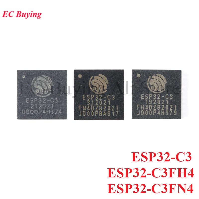 Двухрежимный беспроводной модуль 2 шт. ESP32-C3 ESP32-C3FH4 ESP32-C3FN4 ESP32 C3 C3FH4 C3FN4 QFN-32 4 ГГц Wi-Fi