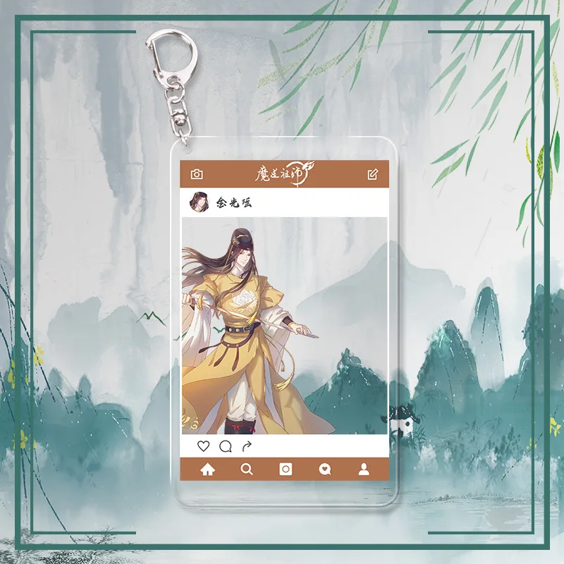 Мультфильм аниме брелок Lan Wangji Wu Wuxian FATE Xie Lian Hua Cheng кошмар Милый Забавный акриловый кулон модный персонализированный подарок - Цвет: 9