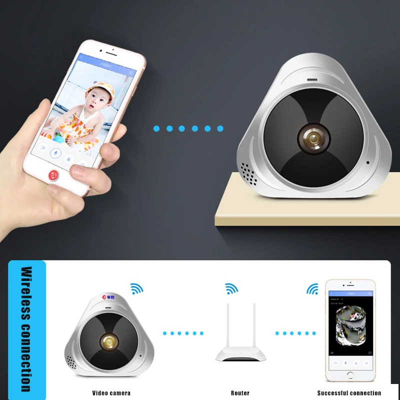 Panoramic Camera 360 Degree Rotating Smart Home HD Camera Wireless Network Camera NC99