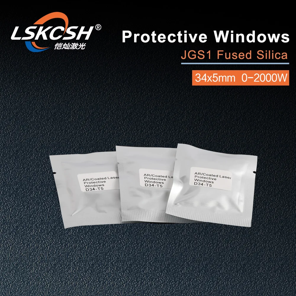 LSKCSH 10 шт./лот 0-2000 Вт волоконные лазерные защитные окна/защитные линзы 34*5 мм 1614767 для DNE/han волоконные лазерные режущие агенты