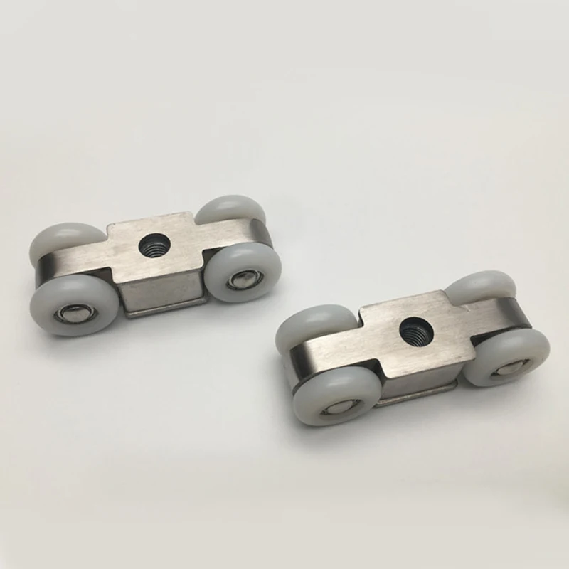 Stainless Steel Sliding Door Roller Bear 50KG Home Room Wardrobe Wood Door Hanging Wheels for Furniture Hardware Wheel