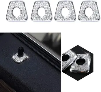 

Bling Crystal Inner Door Lock Pins Caps Trim Covers Decal Sticker for BMW 5 Series G30 530i 530e 535i 540i M550i Door Lock