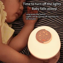 Звездное небо Проектор луна лампа USB перезаряжаемый портативный ночник прикроватная лампа Детские встроенные светильники затемнение прикроватная лампа