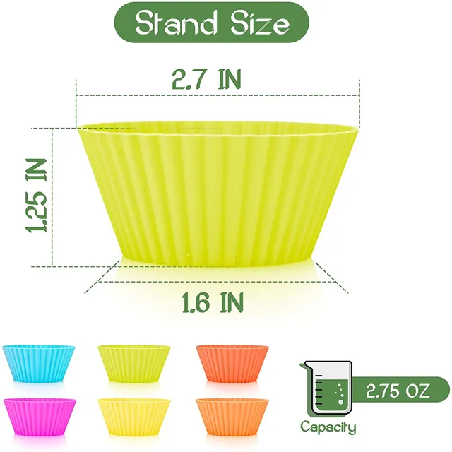 Silicone Molds [Lion, 4 Cup] Cupcake Baking Pan - Free Paper Muffin Cu —  Freshware