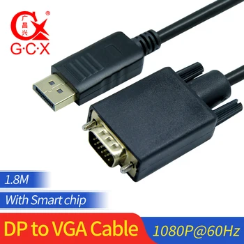 

Displayport to VGA Cable Adapter 1080P Active IC Chip Male to Male Display Port DP to VGA Cable Converter For PC 1.8m 6ft