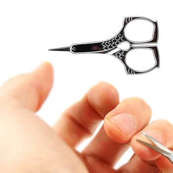 

1Pc Zinc Alloy Eyebrow Nose Hair Scissors Cutter Small nail tools Manicure Facial Trimming Tweezer Makeup Beauty Tool