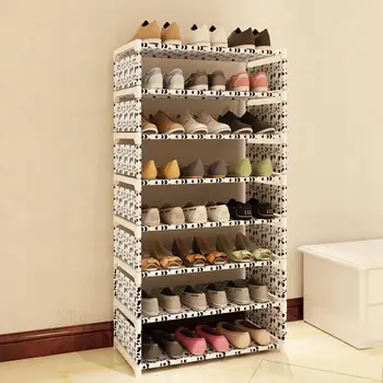 

Shoe rack multi layer simple household economic shoe rack dustproof assembly small space shoe cabinet dormitory door shoes shelf