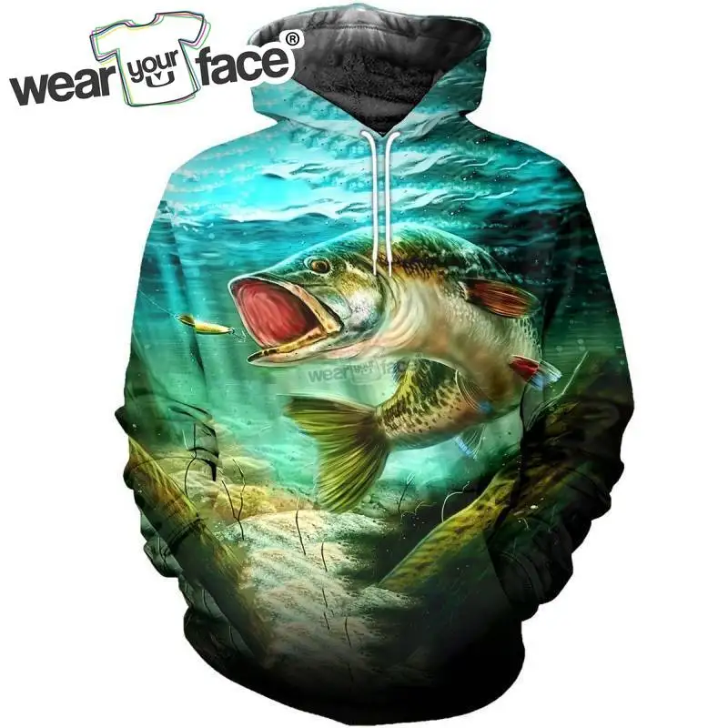 

Bass Fishing 3D All Over Printed Sweatshirts Zipper Hoodies Casual Tracksuits Shorts Streetwear Vocation Unisex Men Clothes