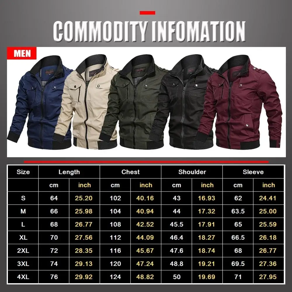 2022 Military Jacket Men Spring Autumn 