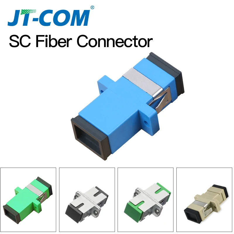 50PCS/lot Metal SC Fiber Optic Adapter metal Simplex Singlemode SM SC UPC connector SC APC multimode MM fiber Coupler