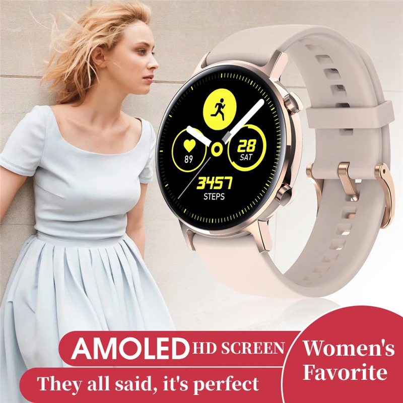

LS SG3 women's watch 2020 IP68 waterproof AMOLED HD smart watch Bluetooth 5.1 remote camera pedometer ECG smartwatch for music