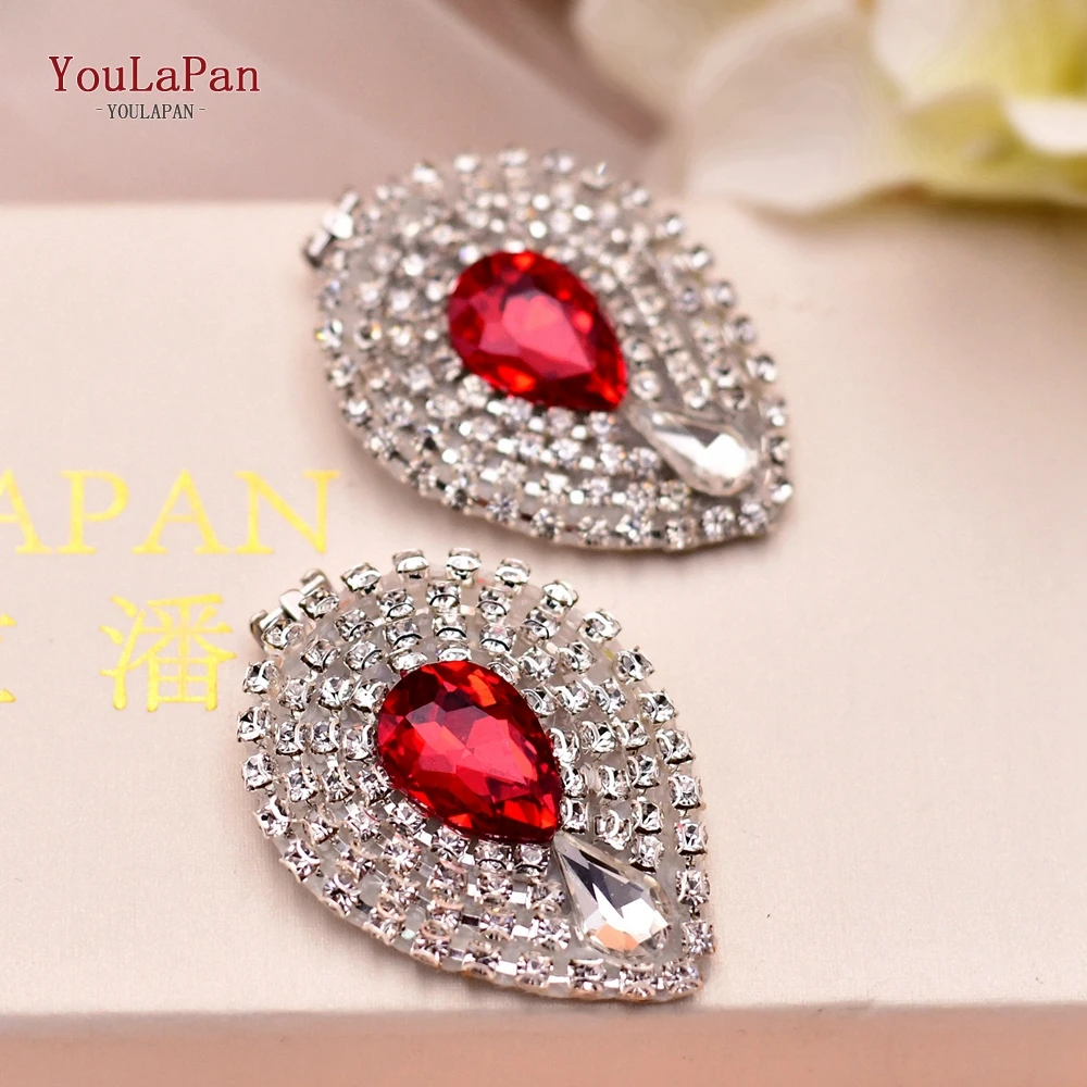 YouLaPan X40 Crystal Bridal Decorations Shoes Clips Wedding Party Shoes Accessories Women Shoes Buckle Rhinstones Ornament grls rule pvc shoe charms accessories slogan women support women shoes buckle decorations fit croc jibz kids xk 2030